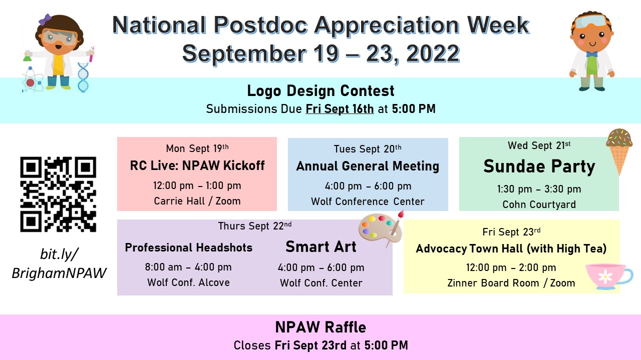 Flyer for BWH National Postdoc Appreciation Week 2022