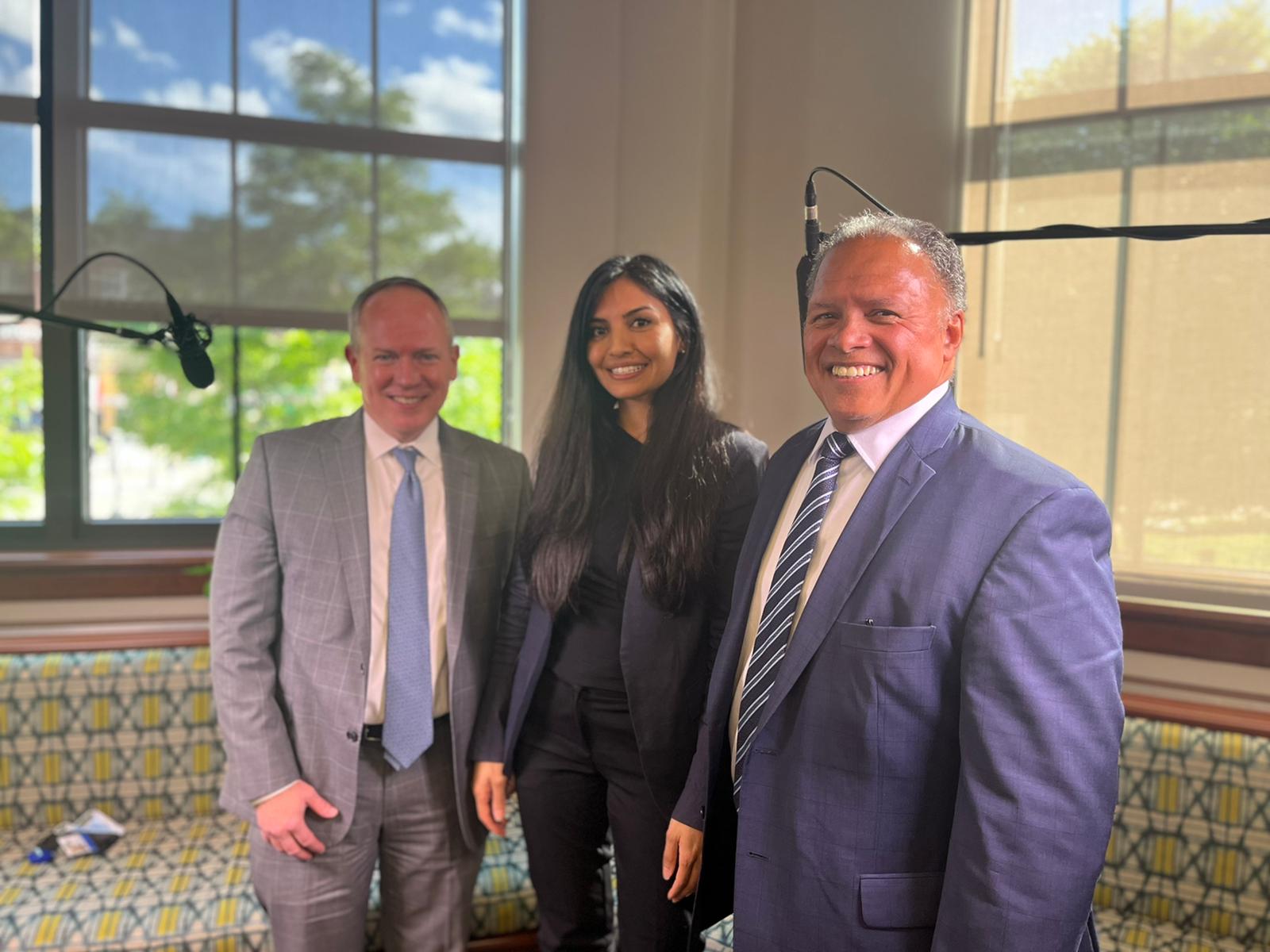 Dr. Higgins Backstage with Dr. Batchelor and Dr. Venkatesh