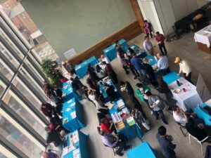 Overhead view of the 2018 cores and resources fair.